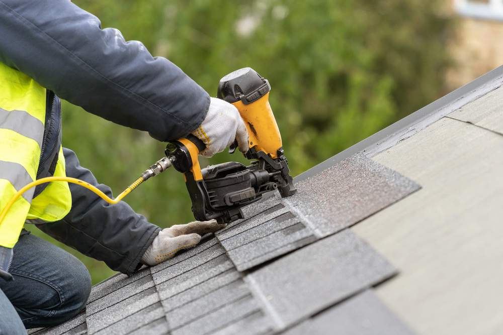 Nail Gun for Roof Installation