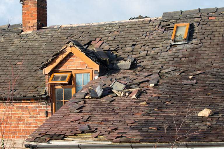 damaged roof