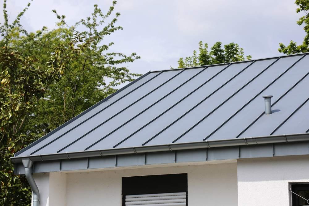 home roof with gutter