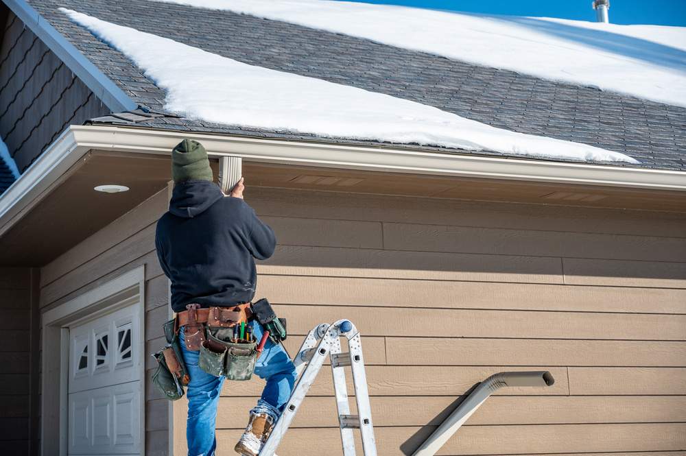 installing or repairing a downspout