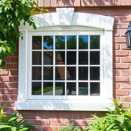 window with a white frame