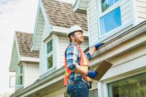 a roofer doing roofing inspections